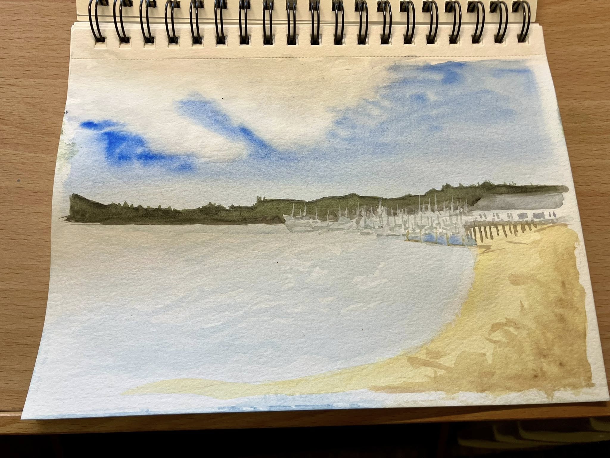 watercolor in sketchbook