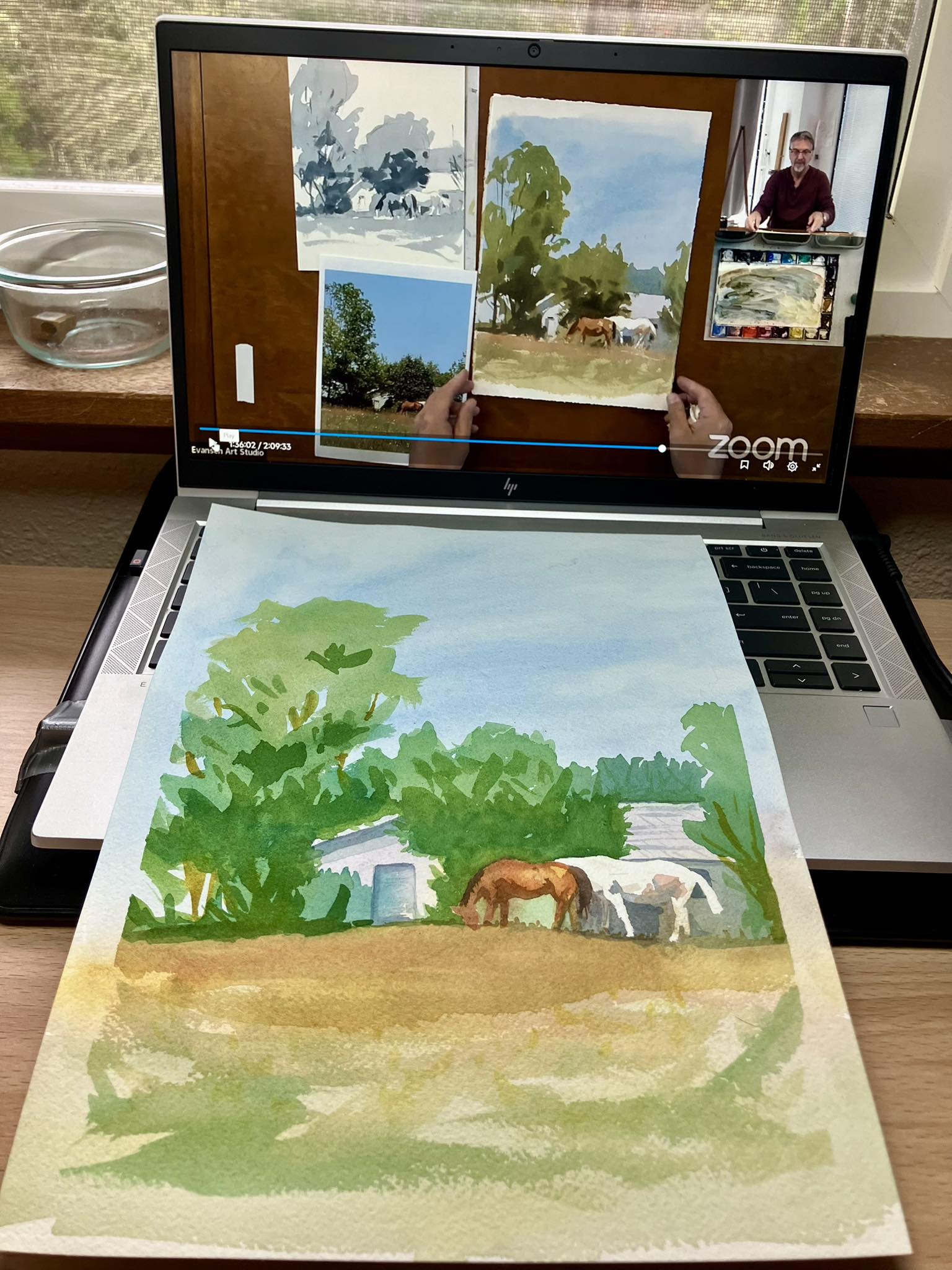 Watercolor on Arches colf press