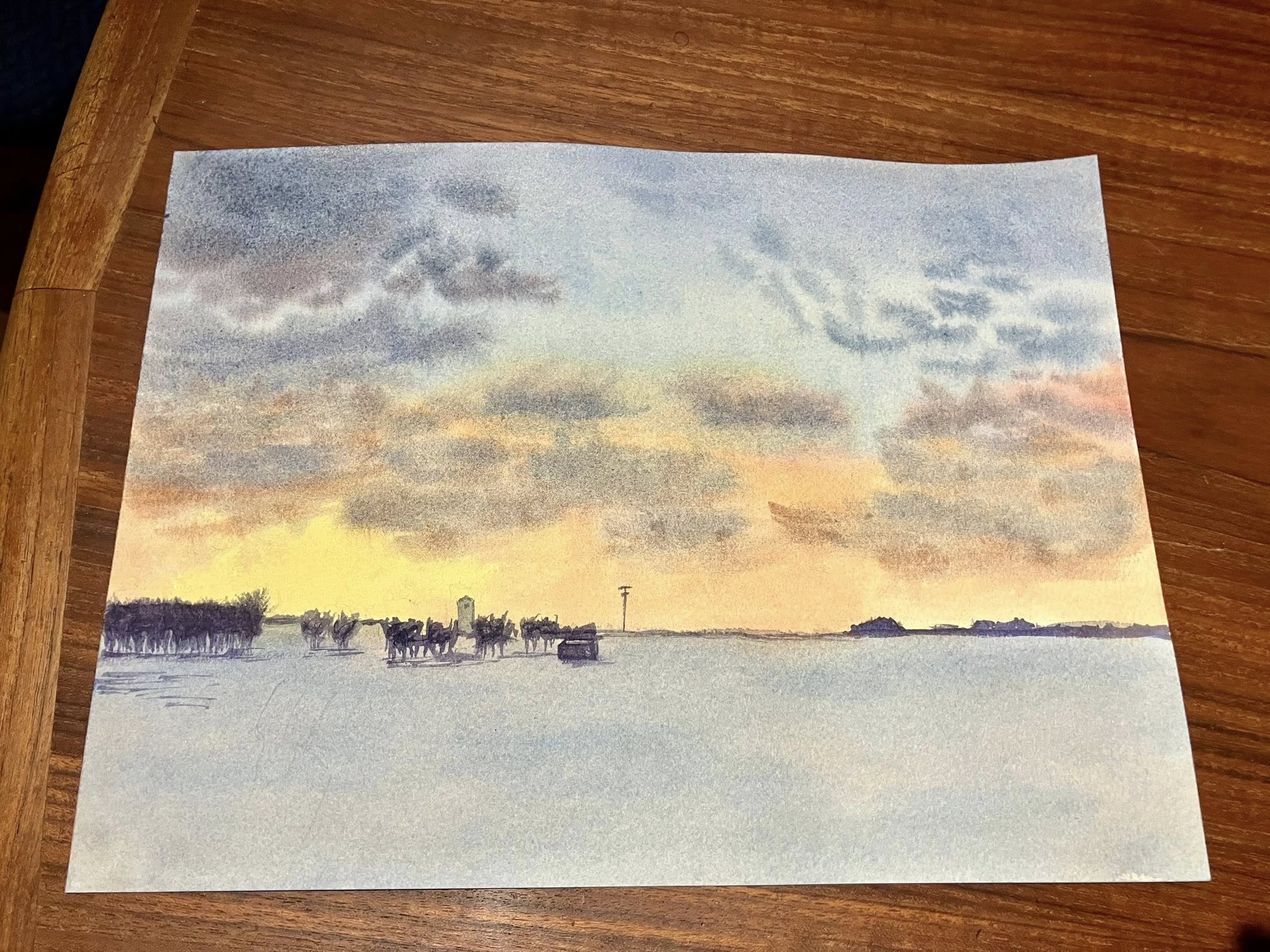 Watercolor on Arches colf press